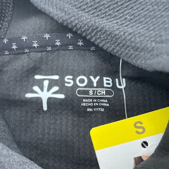 Soybu Textured Black Hoodie S Polyester/Spandex Womens Pullover NWT 3208 - Picture 3 of 10